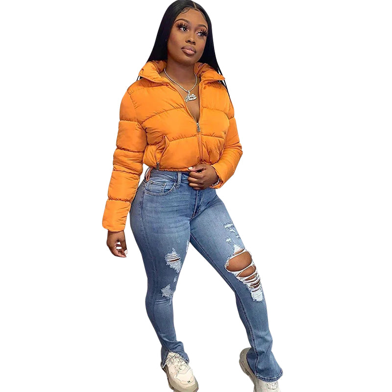Fashion Short Coat Winter Warm Long-sleeved