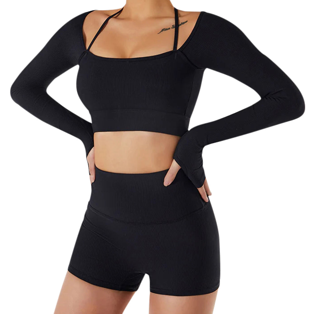 Lazy Girl High Waist Butt Lifting Tummy Control Shorts black