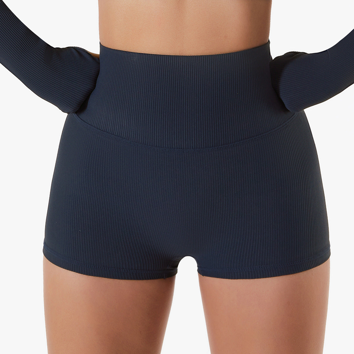 Ribbed Yoga Dark Blue Shorts
