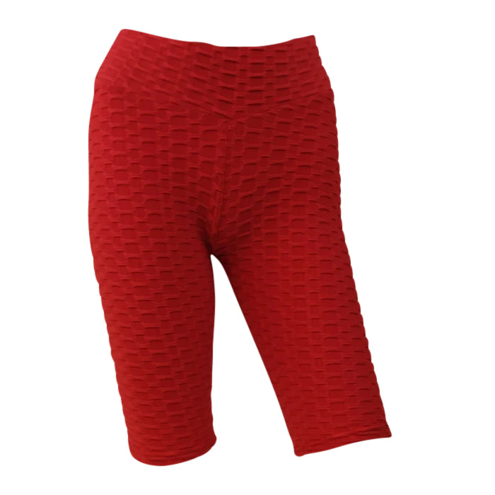 Milfness/AYW Workout Rider Honeycomb Capri Shorts Leggings high waisted nylon spandex booty lifting anti cellulite