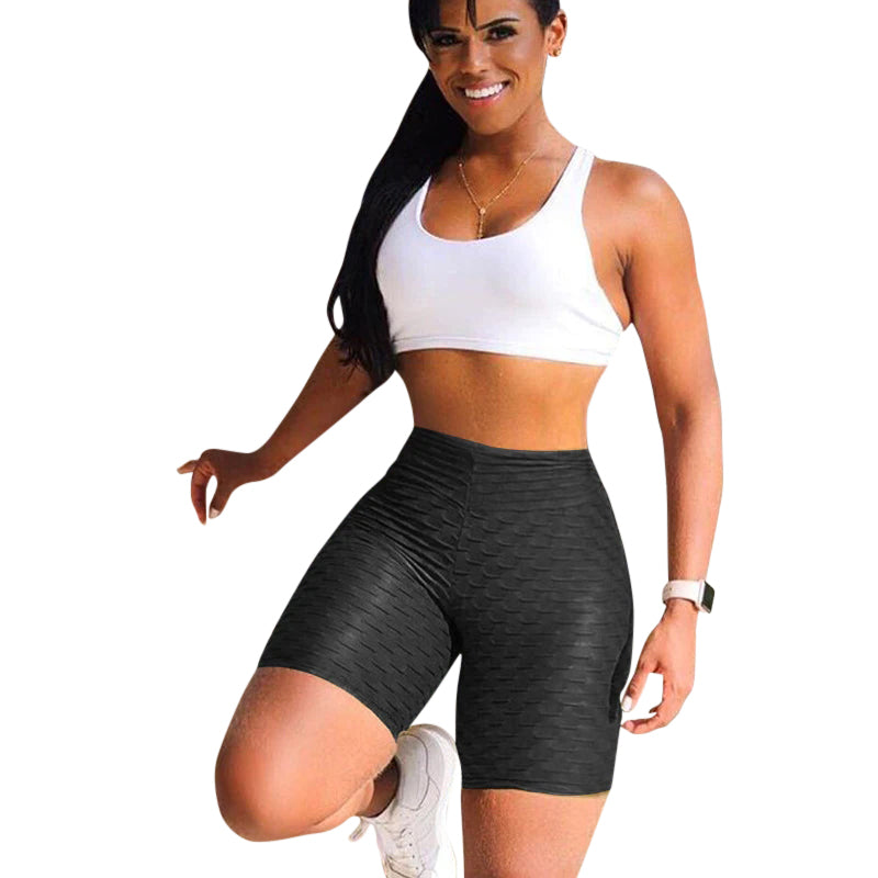 Milfness/AYW Workout Rider Honeycomb Capri Shorts Leggings high waisted nylon spandex booty lifting anti cellulite
