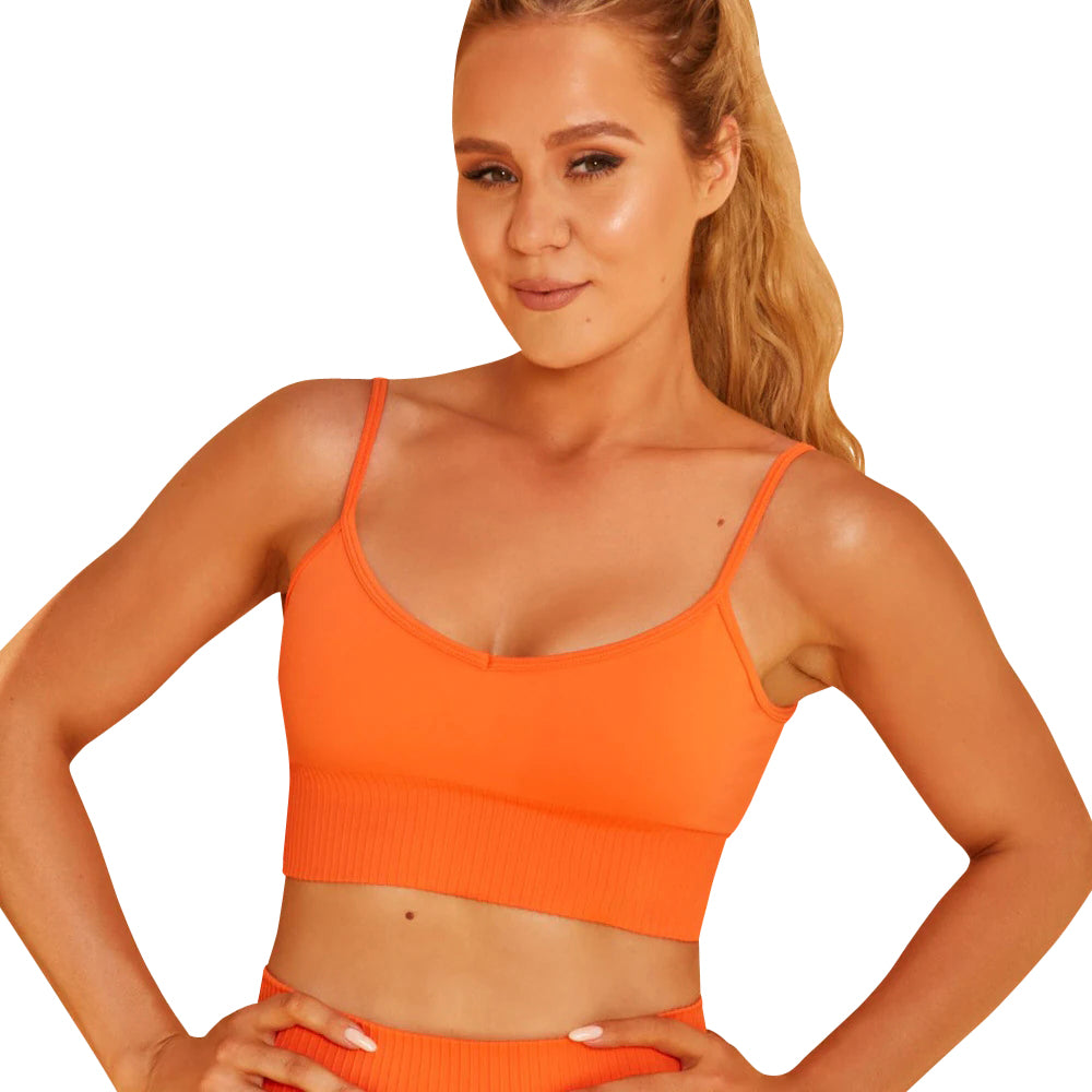 Sculpt and Lift Yoga Set bra orange